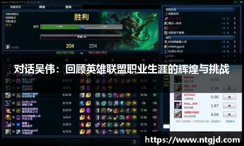 对话吴伟：回顾英雄联盟职业生涯的辉煌与挑战